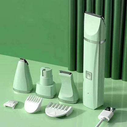4-In-1 Electric Pet Grooming Kit, Rechargeable with Type-C, 4 Blades for Hair Trimming & Nail Grinding