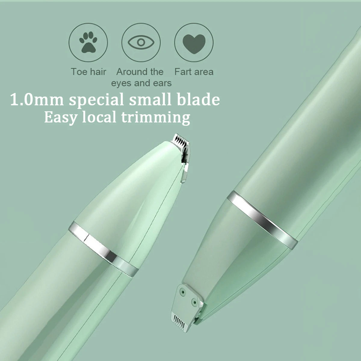 4-In-1 Electric Pet Grooming Kit, Rechargeable with Type-C, 4 Blades for Hair Trimming & Nail Grinding