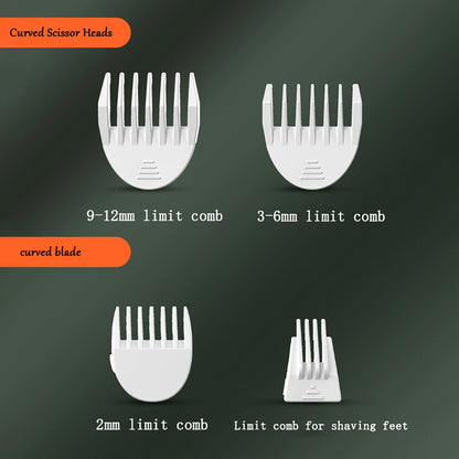 4-In-1 Electric Pet Grooming Kit, Rechargeable with Type-C, 4 Blades for Hair Trimming & Nail Grinding